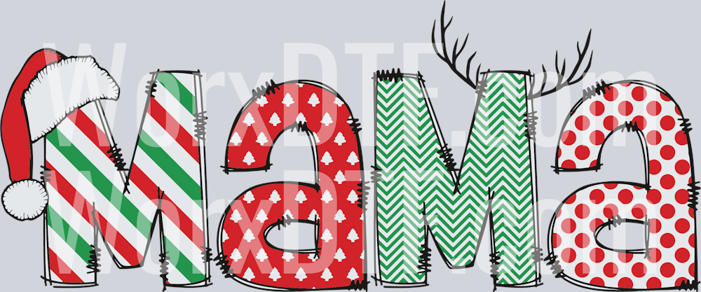 Christmas Mama SVG Retro Design Mama Claus Cutting Digital Files_Graphic Design Studio