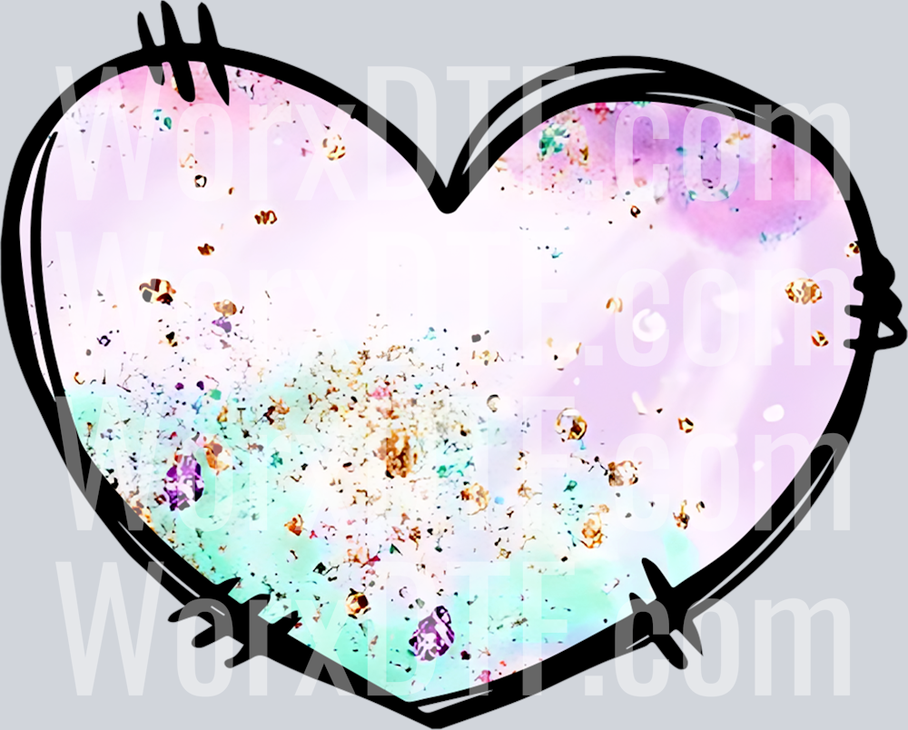 Purple Teal Heart